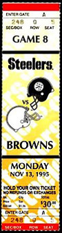 Steelers head to head with the Browns